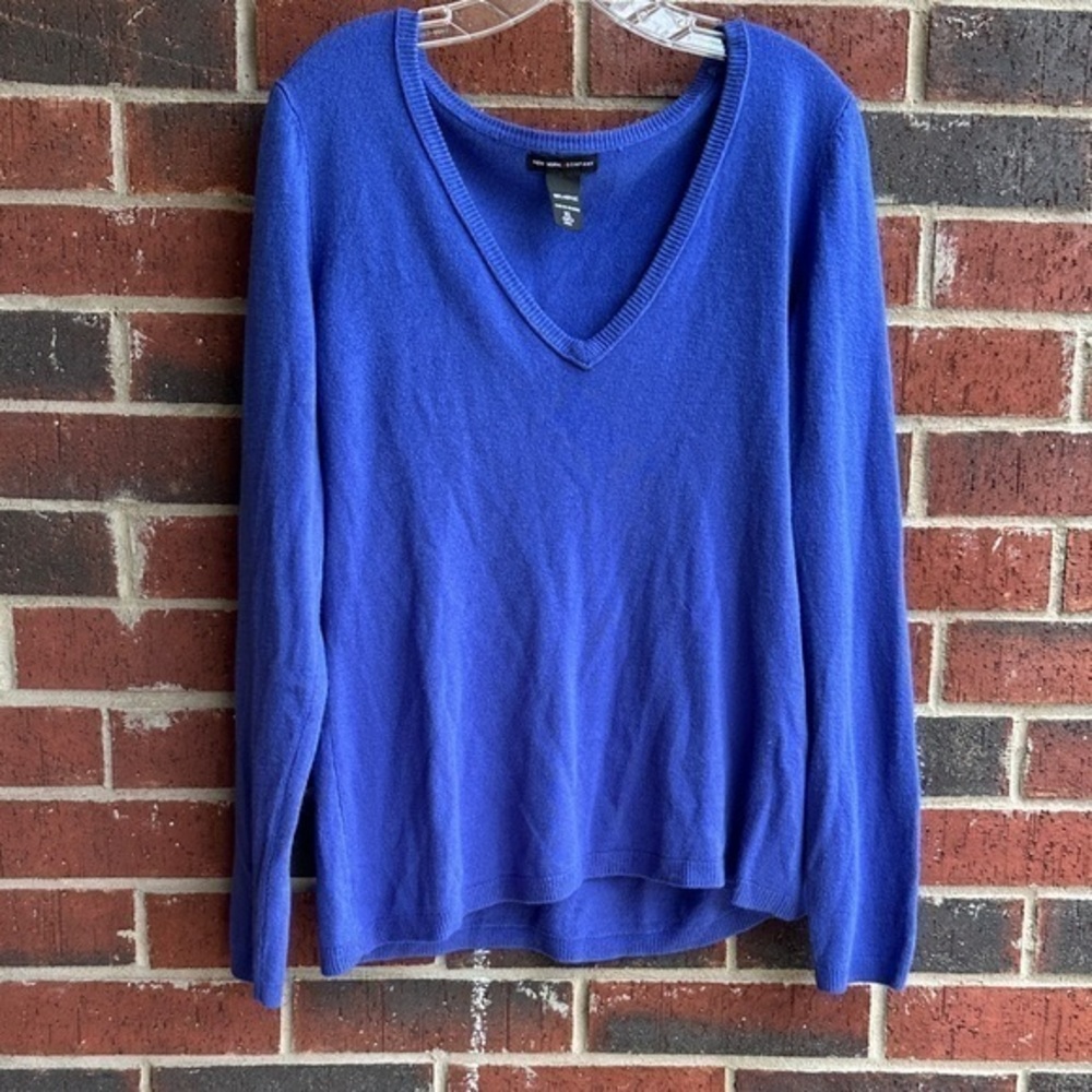 New York & Company Royal Blue Knit Top  PM1